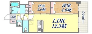 セレニテ神戸ミラクの物件間取画像